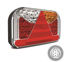 Tralert Links | LED achterlicht met kentekenlicht | 12-36v | 7-PIN | V10C7-551B7