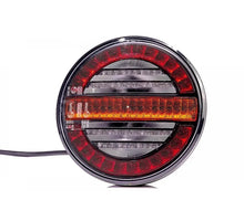 Tralert LED achterlicht, rond met dynamisch knipperlicht | 12-24v | 100cm. kabel | VC-213