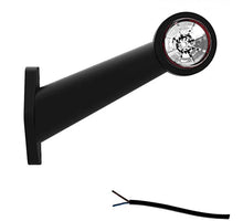 Tralert Links | LED breedtelamp | schuine steel | 12-24v | 20cm. kabel | M10BV-501RW