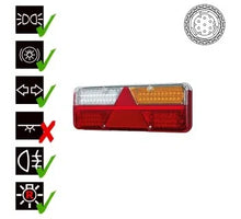 Tralert Rechts | LED Trailerlamp | dynamisch knipperlicht | 9-36v | 7-PIN | 200cm. kabel | VC-1012B7