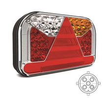 Tralert Links | LED achterlicht met kentekenlicht | 12-36v | 5-PIN | V10C6-541B5