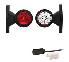 Tralert LED breedtelamp met korte steel | 12-24v | 1,5mm². connector | M10BV-120RW