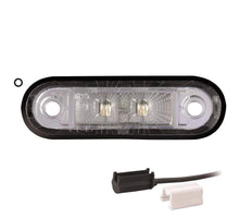Tralert LED markeringslicht wit | 12-24v | 1,5mm². connector | M10MV-220W
