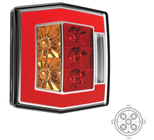 Tralert LED compact achterlicht met kentekenverlichting | 12-36v | 5-PIN | V10C4-750B5