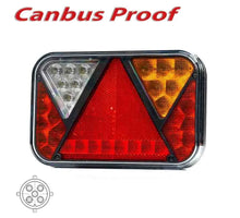 Tralert Rechts | LED achterlicht met geïntegreerde canbus-oplossing & achteruitrijlicht & kentekenverlichting | 12v | 5-PIN | VC-2732B5CAN