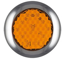 Tralert LED knipperlicht met chromen rand | 12-24v | 0,15m. kabel | 145AME