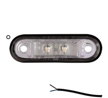 Tralert LED markeringslicht wit | 12-24v | 50cm. kabel | M10MV-200W