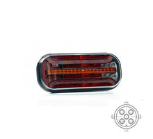 Tralert LED achterlicht met dynamisch knipperlicht & kentekenverlichting | 12-24v | 5-PIN | VC-2330B5